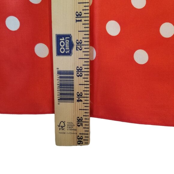 Vintage Scarf Red Polka Dot Square Polyester Cosplay Rockabilly Retro Housewife - Picture 8 of 9